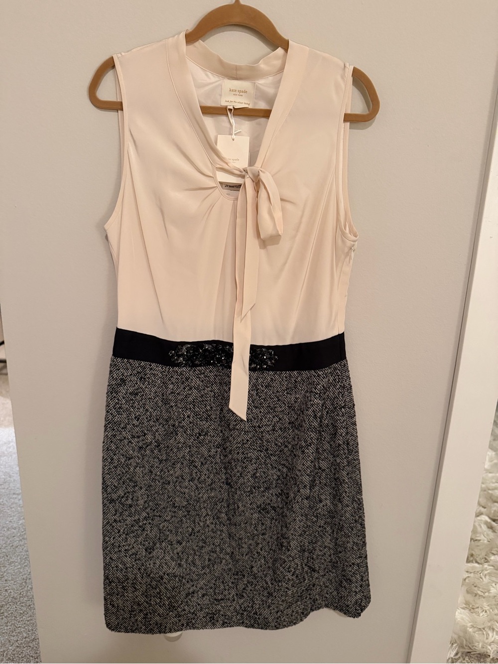 Kate Spade New York Studio Tiera Dress NWT Size 14 Silk Wool Tweed